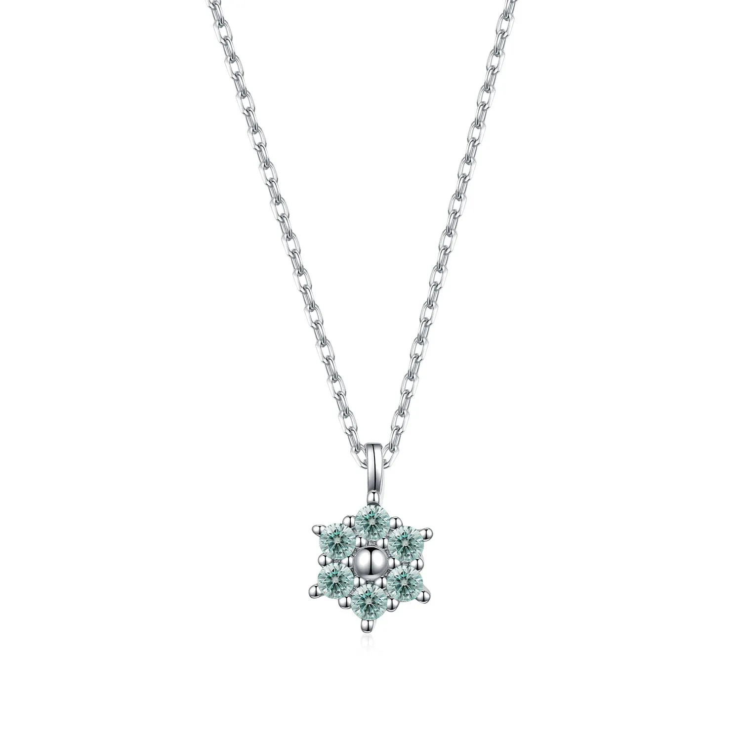 KIVELLUNE Celeste Green Snowflake Moissanite Necklace product image 4