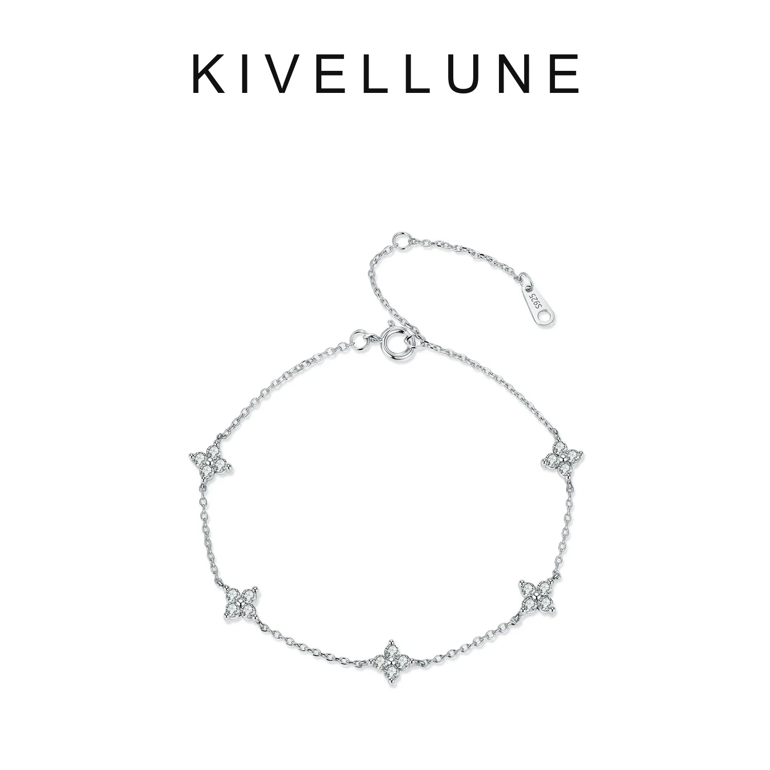 KIVELLUNE Valeria Clover Moissanite Bracelet product image 5