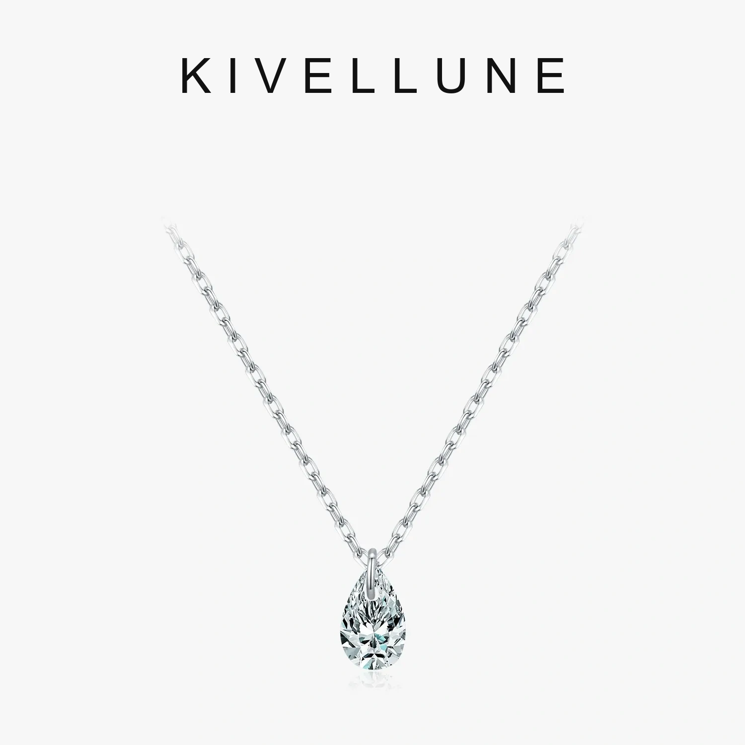 KIVELLUNE Solenne Teardrop Moissanite Necklace KIVELLUNE cover image