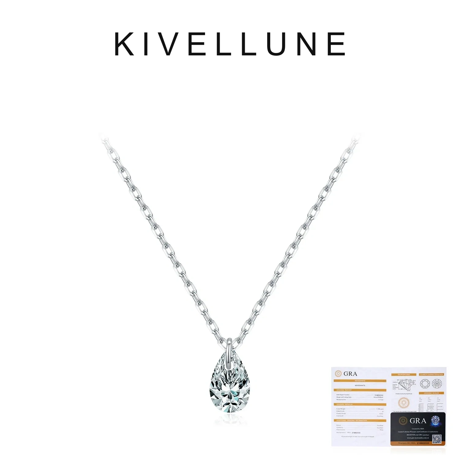 KIVELLUNE Solenne Teardrop Moissanite Necklace product image 5