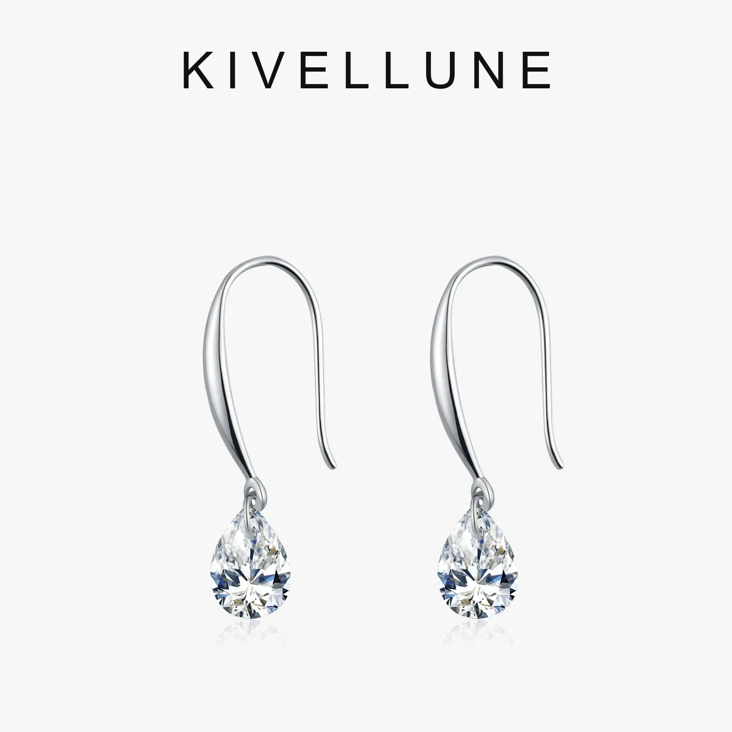 KIVELLUNE Corinne Teardrop Moissanite Earrings product image 5