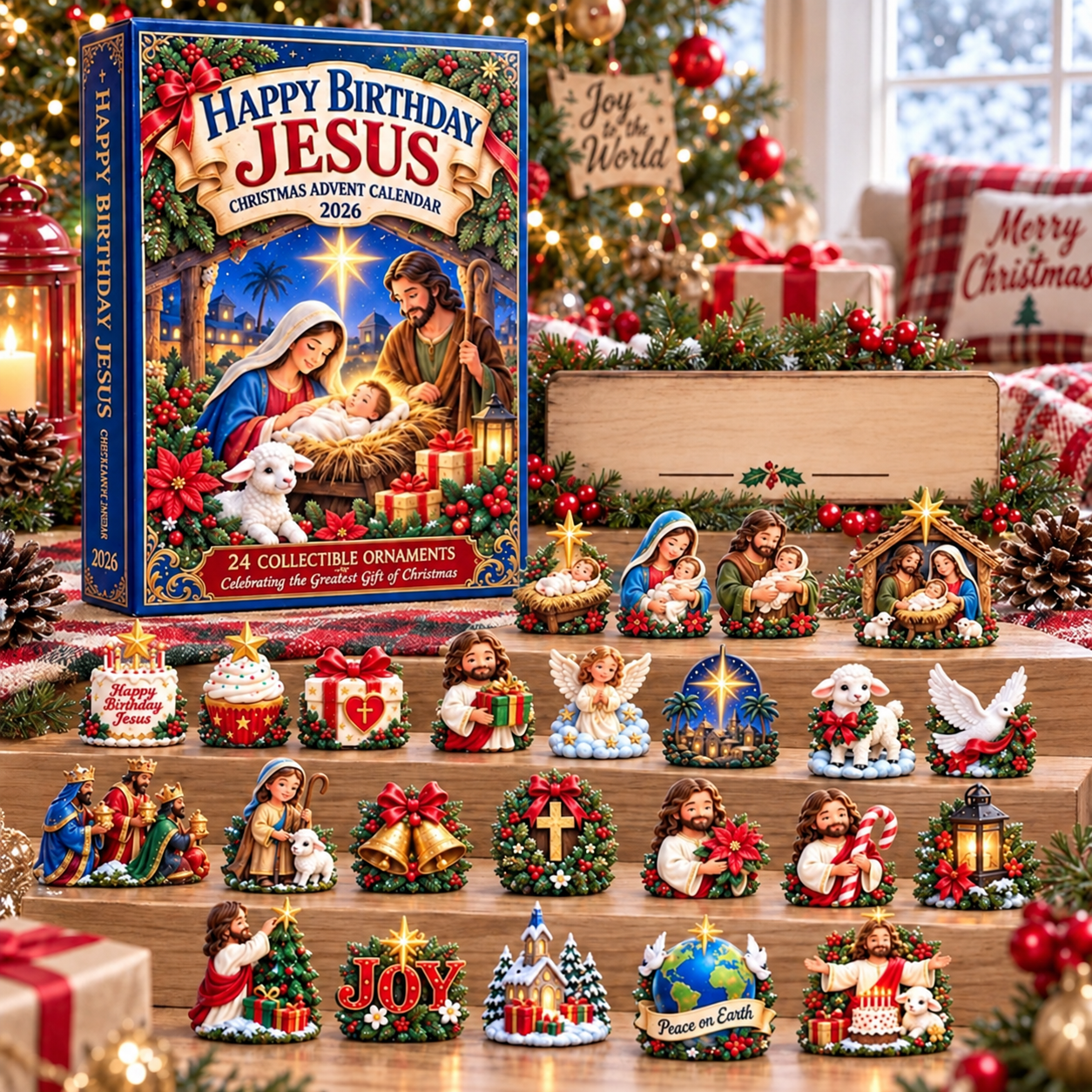 Happy Birthday Jesus Ornament Advent Calendar 2026 view 1