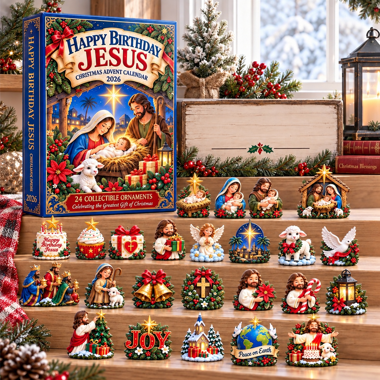 Happy Birthday Jesus Ornament Advent Calendar 2026 view 2