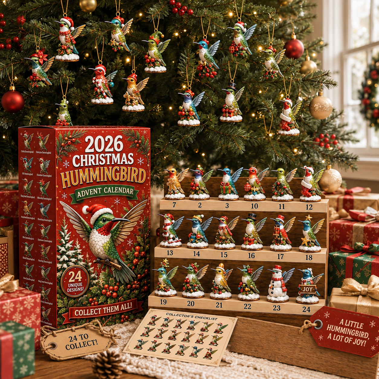 Christmas Hummingbird Advent Calendar 2026 view 1