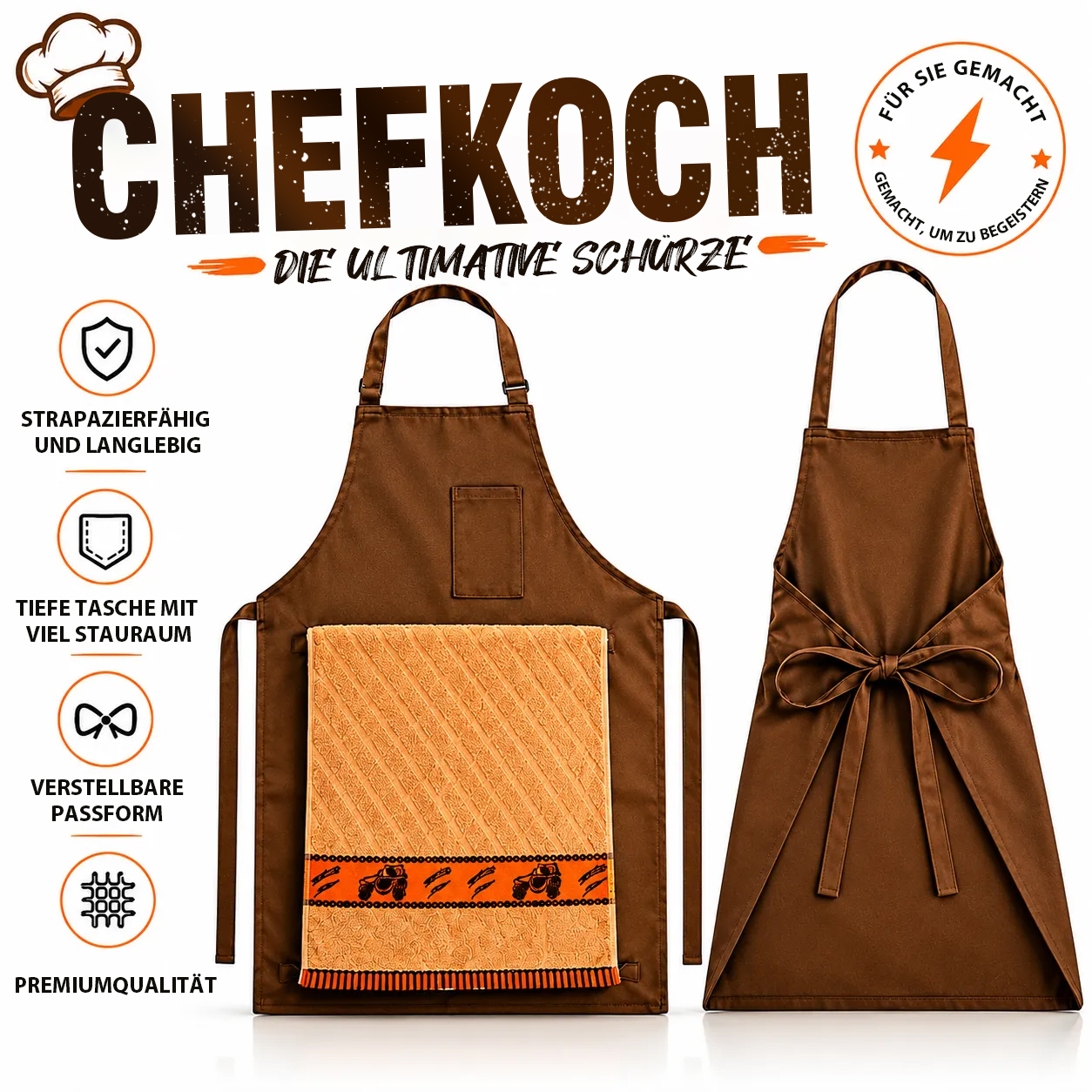 🔥 Grillsaison-Angebot – 55 % Rabatt | Lustige Chefkoch-Grillschürze