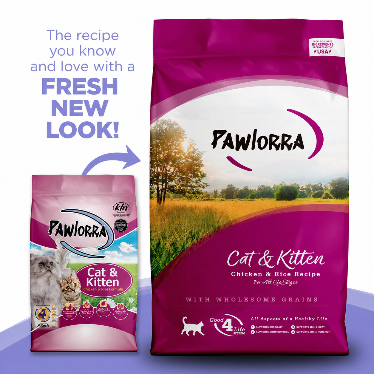 PAWLORRA Cat & Kitten Chicken & Rice Dry Cat Food - image 2