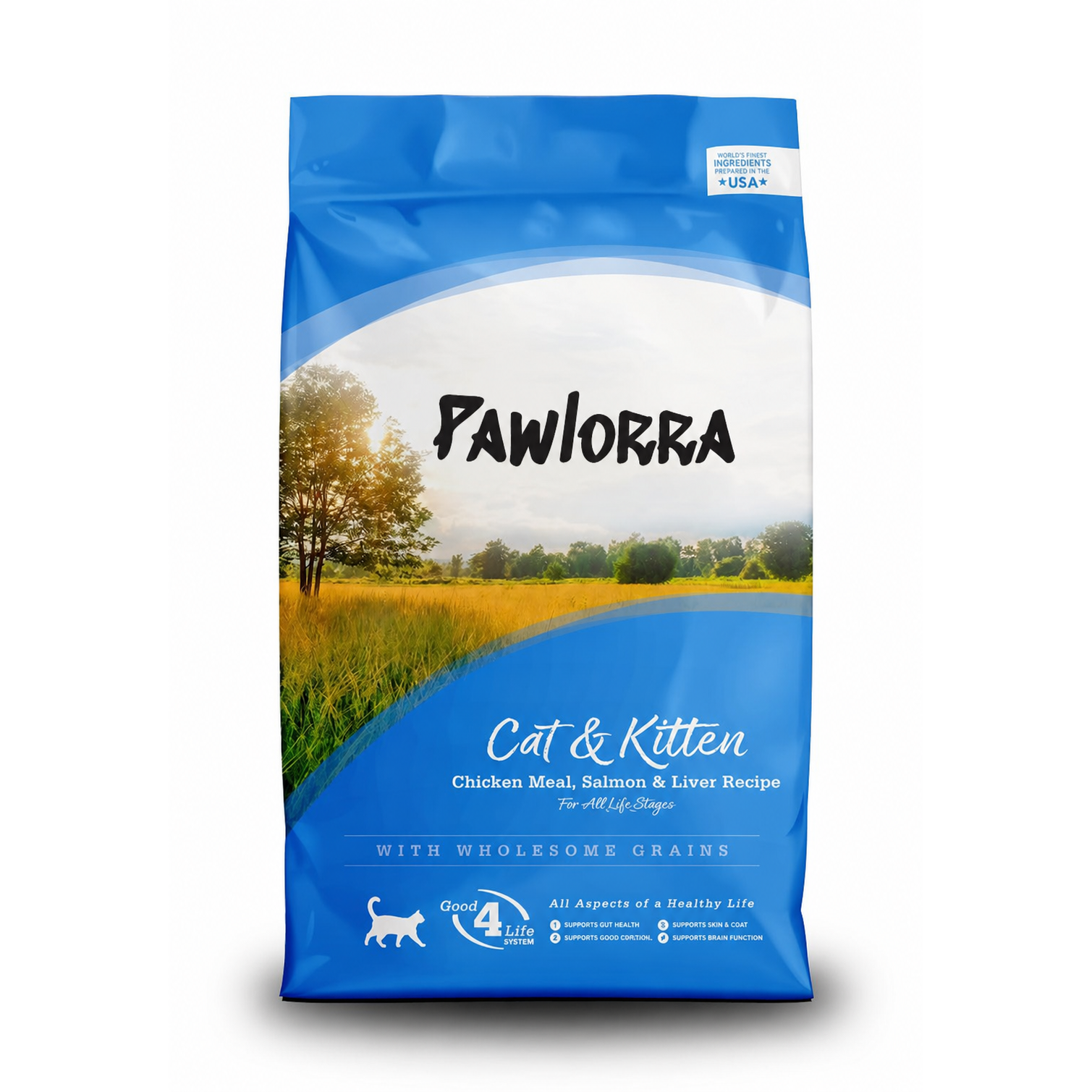 PAWLORRA Cat & Kitten Chicken, Salmon & Liver Dry Cat Food - image 1