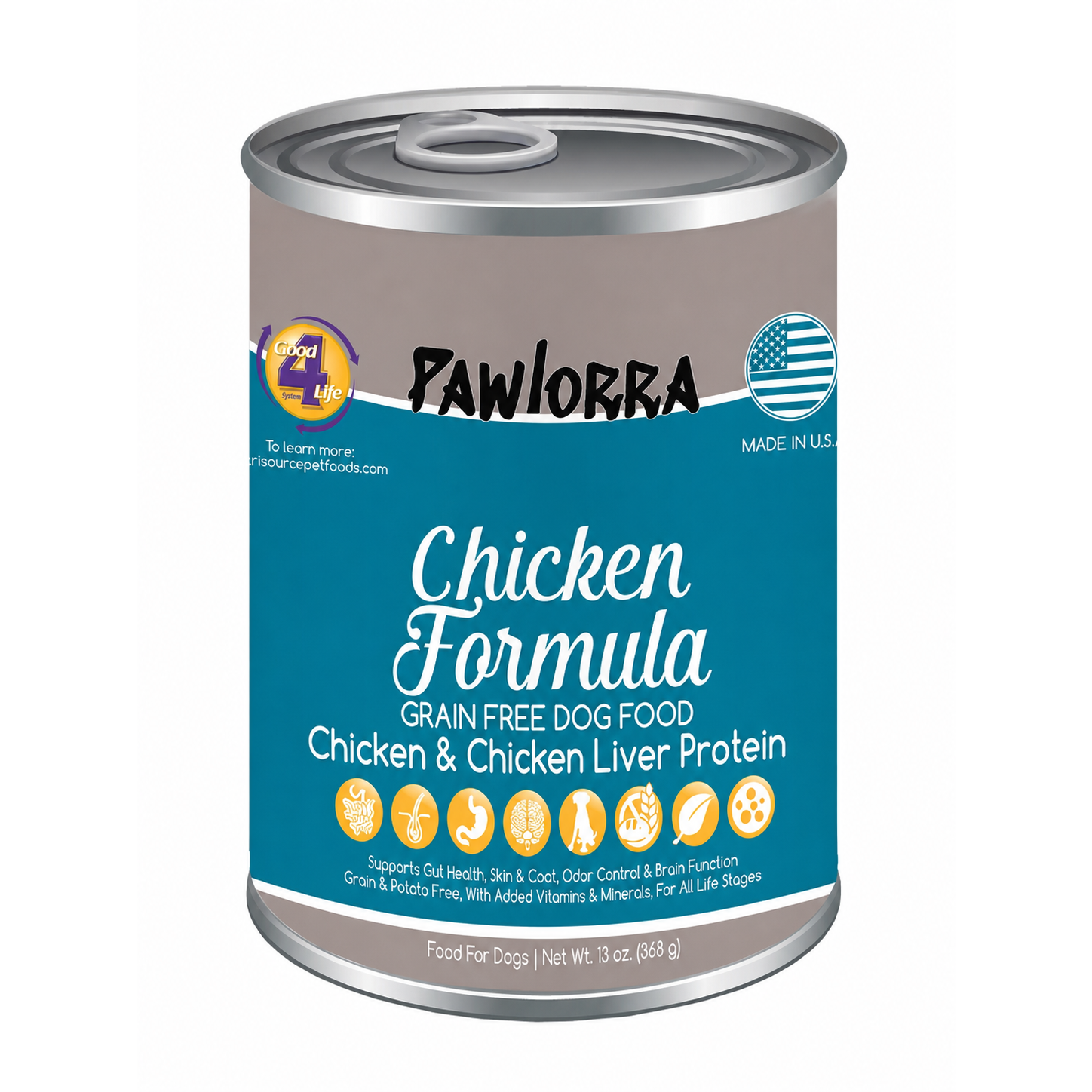 PAWLORRA Grain Free Chicken Formula Canned Dog Food - image 1