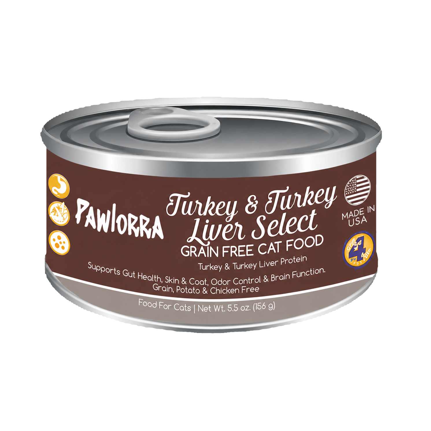 PAWLORRA Grain Free Turkey & Turkey Liver Select Canned Cat Food - image 1