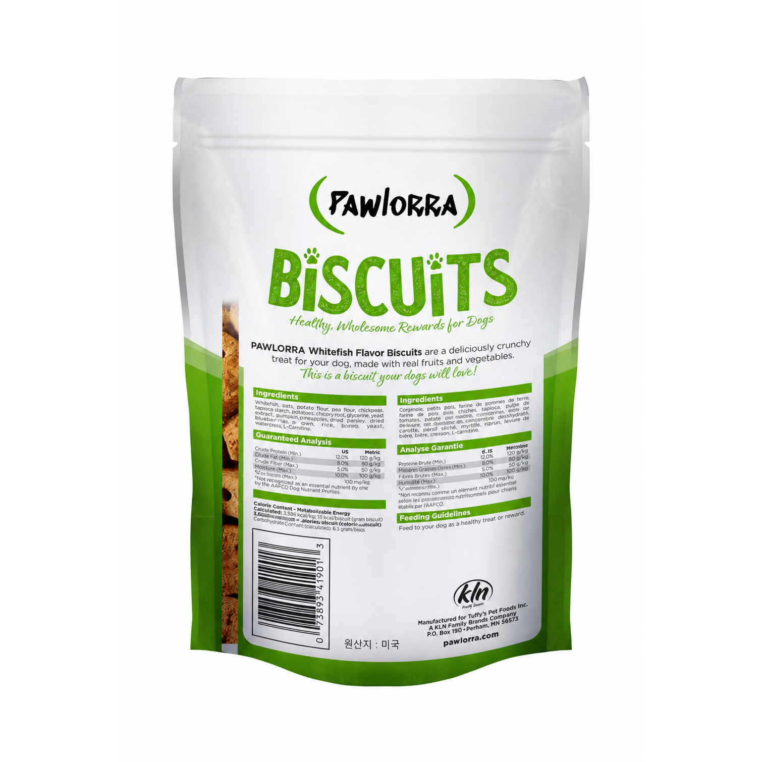 PAWLORRA Grain Free Whitefish Biscuits Dog Treats - image 2