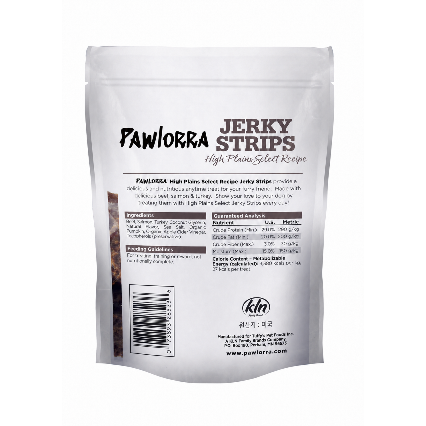 PAWLORRA High Plains Select Jerky Strips 90% Beef, Salmon, & Turkey Grain Free Jerky Dog Treats - image 2