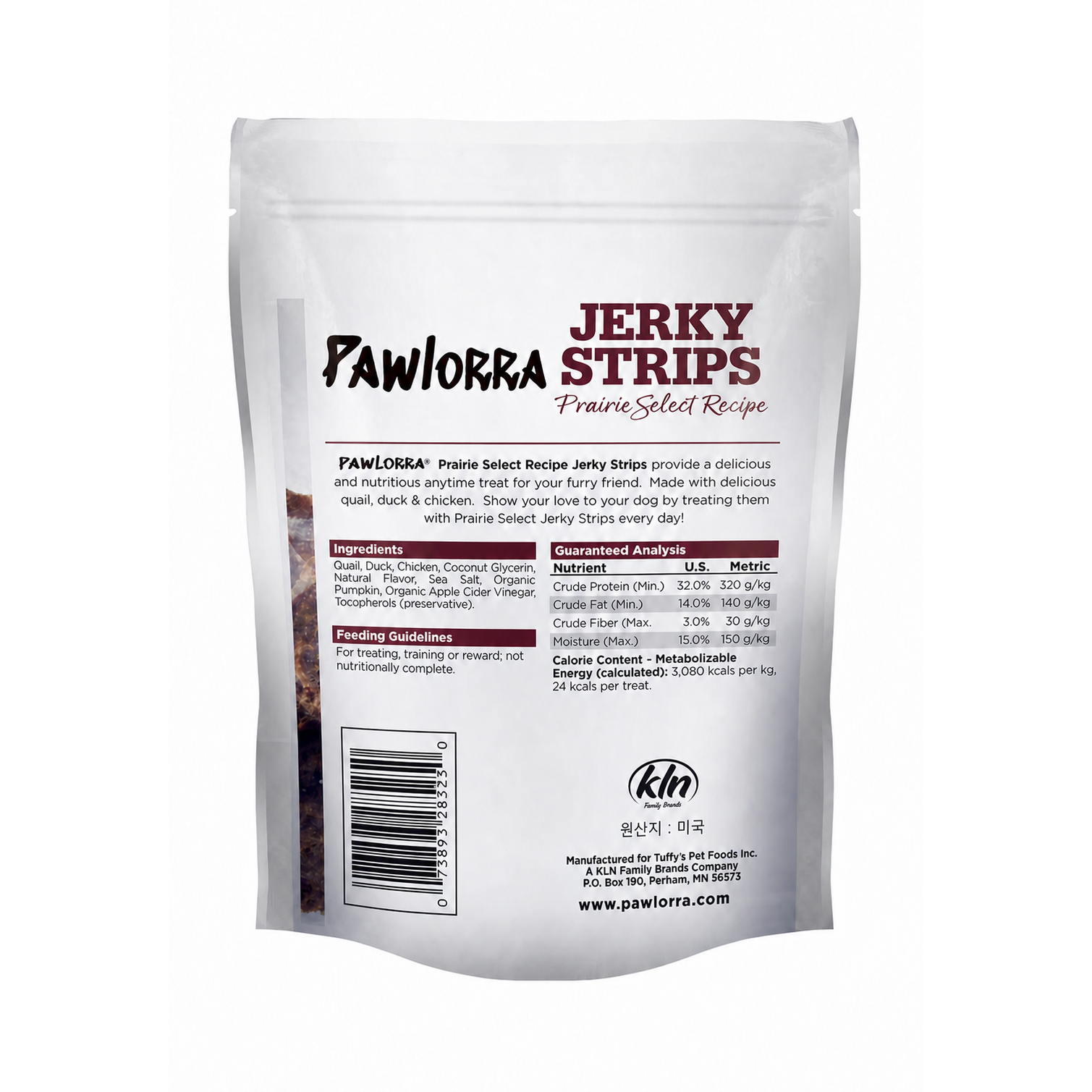 PAWLORRA Prairie Select Jerky Strips 90% Quail, Duck, & Chicken Grain Free Treats - image 2