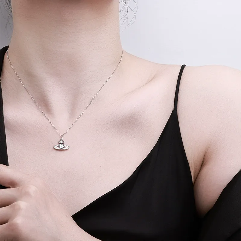 Celestial Saturn Cubic Zirconia Necklace product image 2