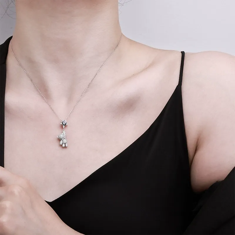 Wishing Bear Moissanite Necklace product image 2
