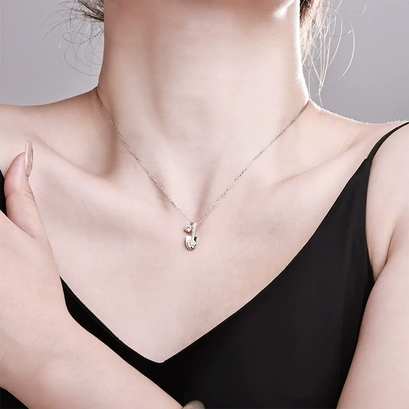 Golden Spade Moissanite Necklace product image 2