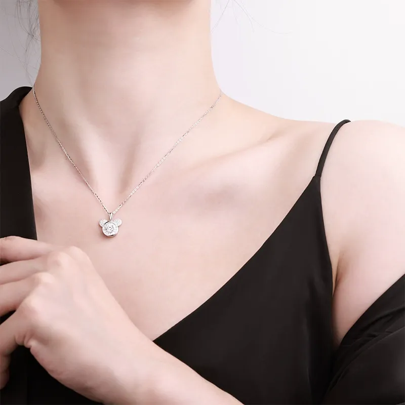 Playful Mouse Moissanite Necklace product image 2