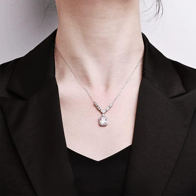 Sculpted Square Light-Catching Stone Necklace product image 2