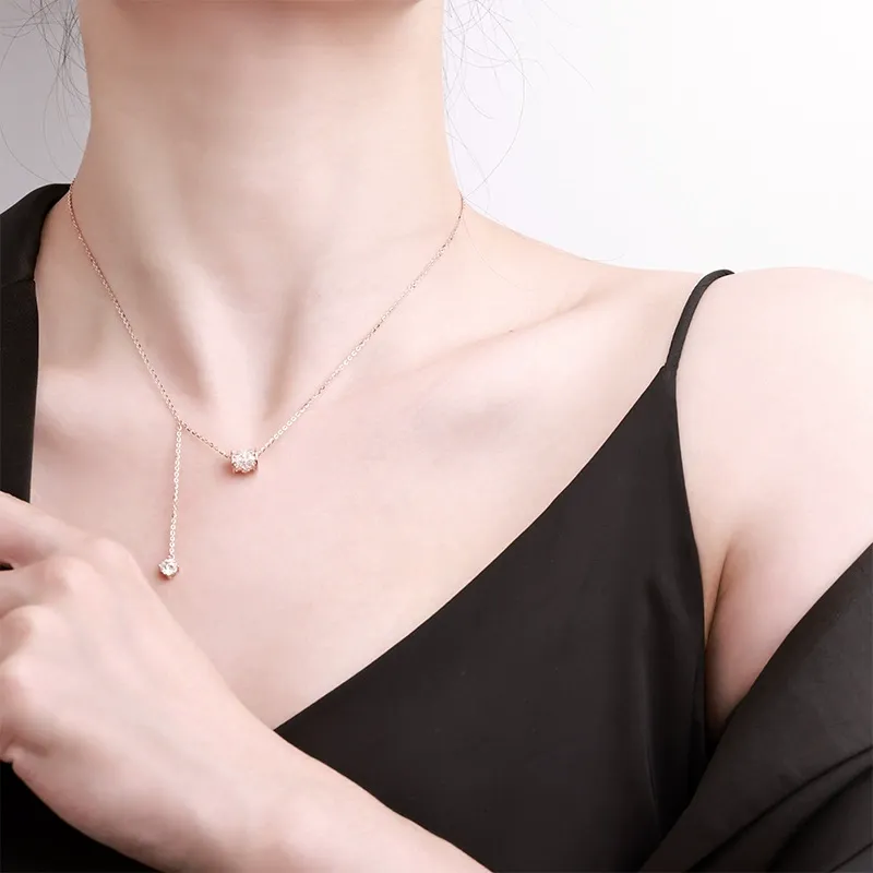 Cascading Fringe Moissanite Necklace product image 2