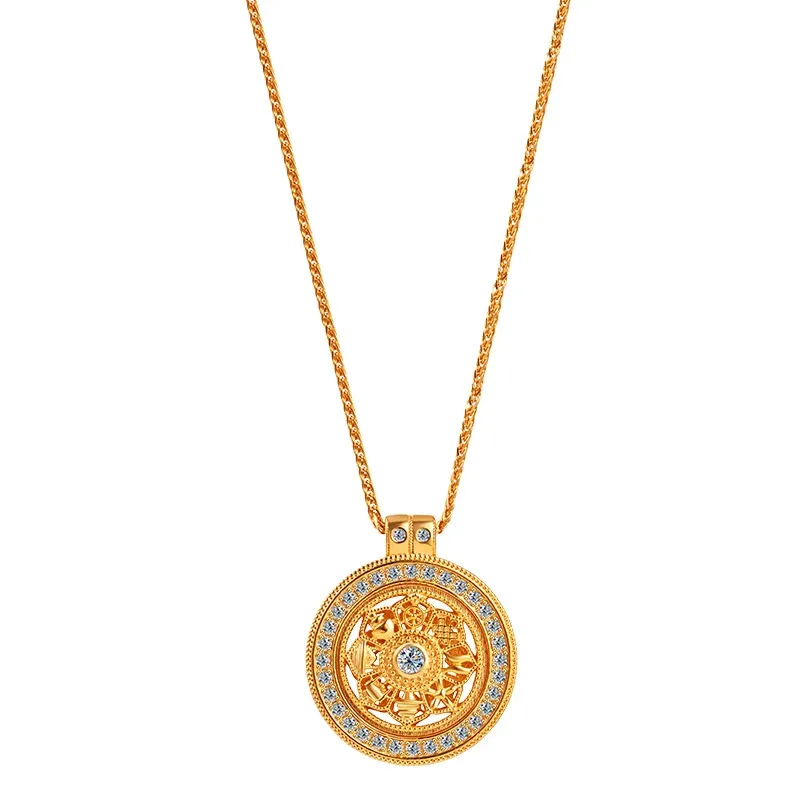 Eight-Treasure Compass Moissanite Necklace product image 2