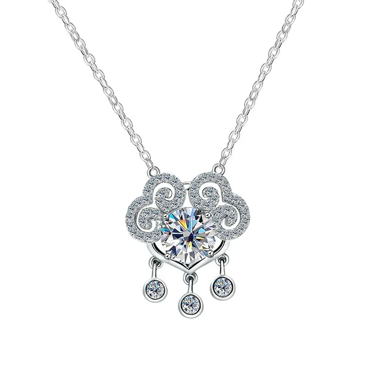 Peace Lock Moissanite Necklace product image 3