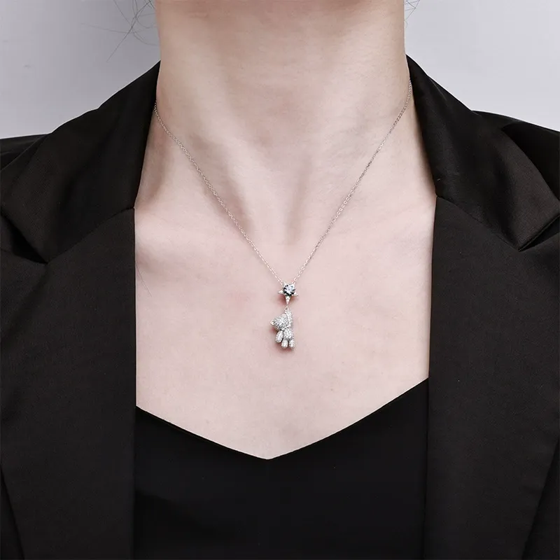 Wishing Bear Moissanite Necklace product image 5