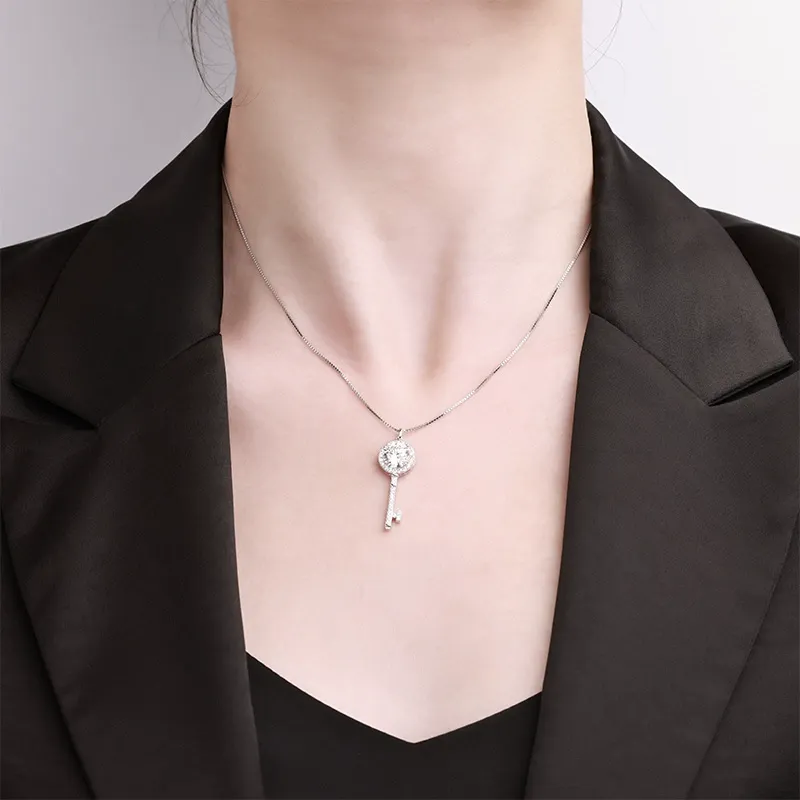 Promise Key Moissanite Necklace product image 5
