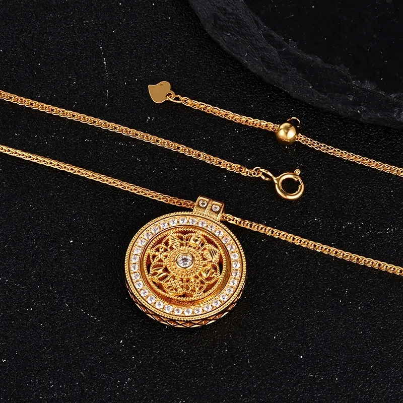 Eight-Treasure Compass Moissanite Necklace product image 3