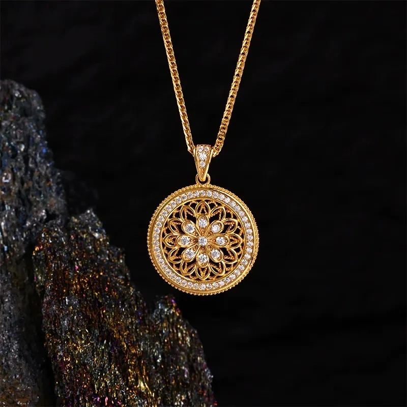 Eight-Treasure Compass Moissanite Necklace product image 4
