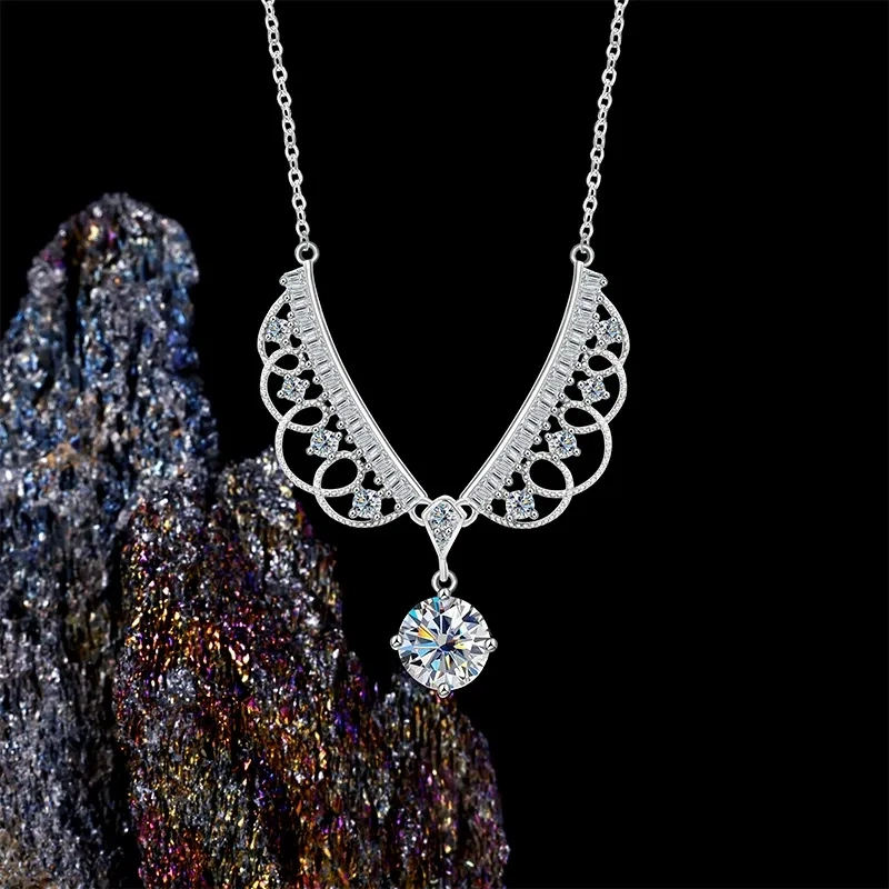 Princess Silhouette Moissanite Necklace product image 5