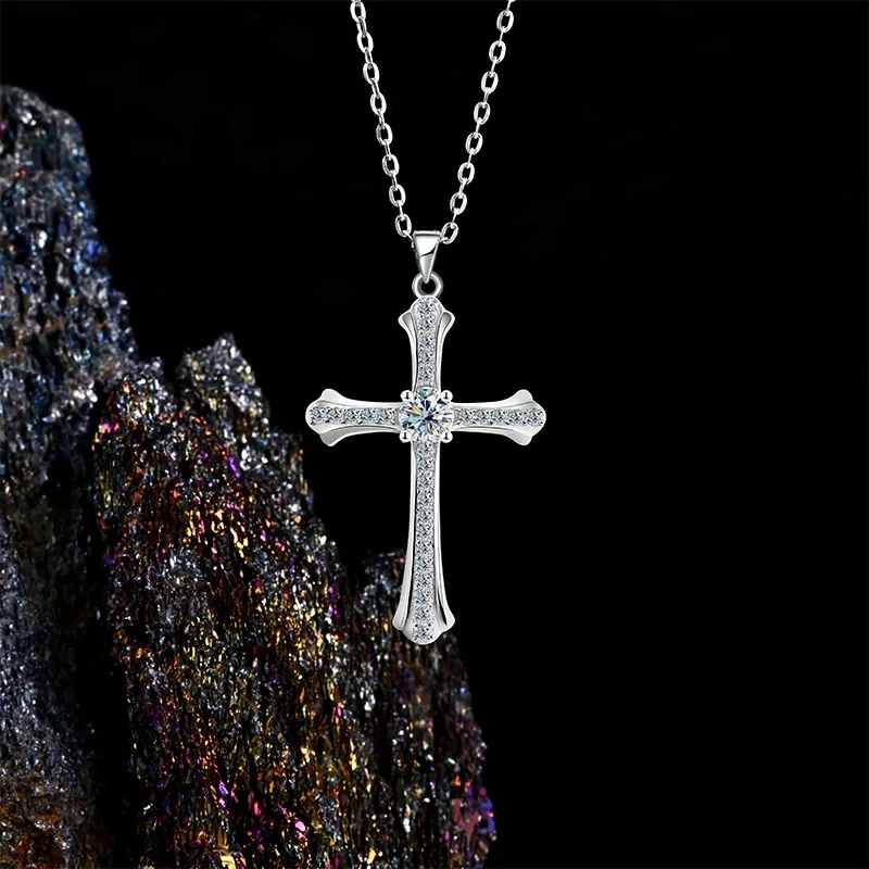 Eternal Cross Moissanite Necklace product image 5