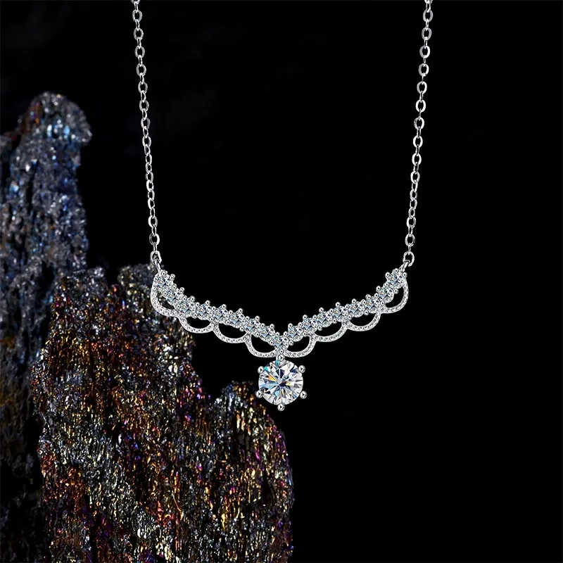 Winged Wave Moissanite Necklace product image 5