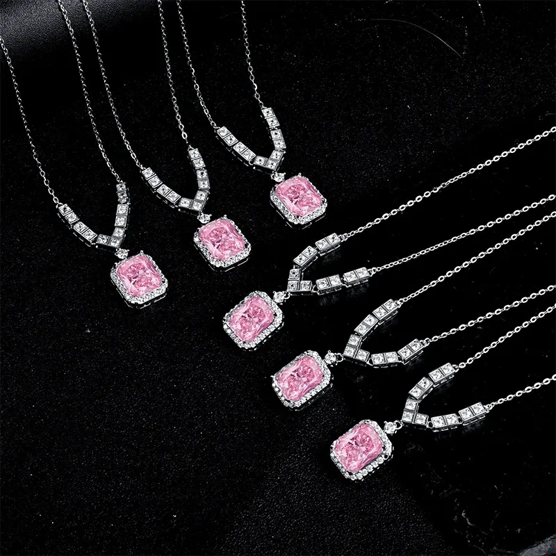 Sculpted Square Light-Catching Stone Necklace product image 5