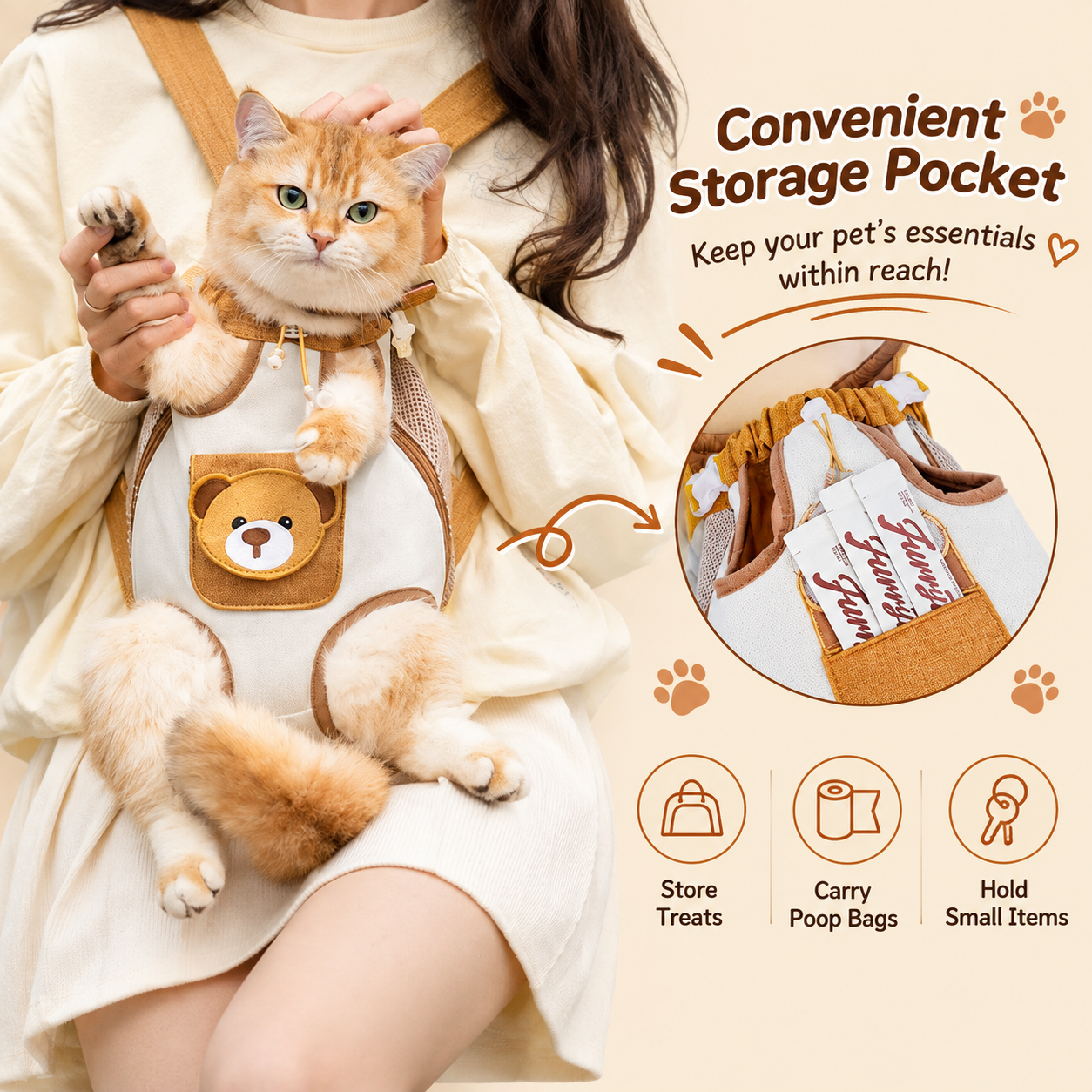 🐱 50% OFF – Hands-Free Breathable Cat Carrier Backpack 🎒