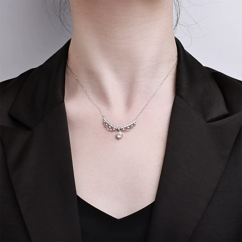 Princess Silhouette Moissanite Necklace product image 2
