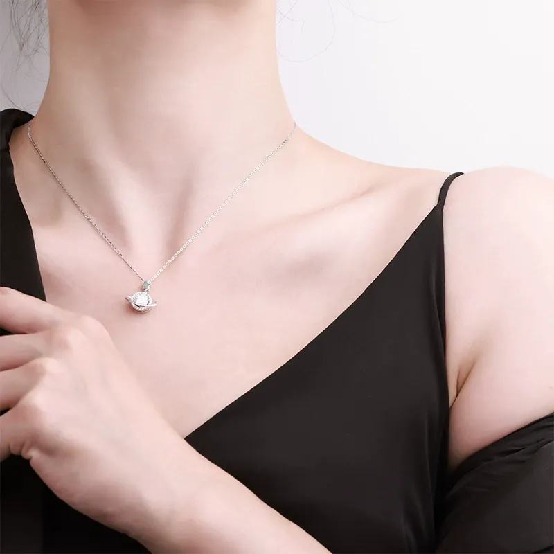 Celestial Orbit Moissanite Necklace product image 2