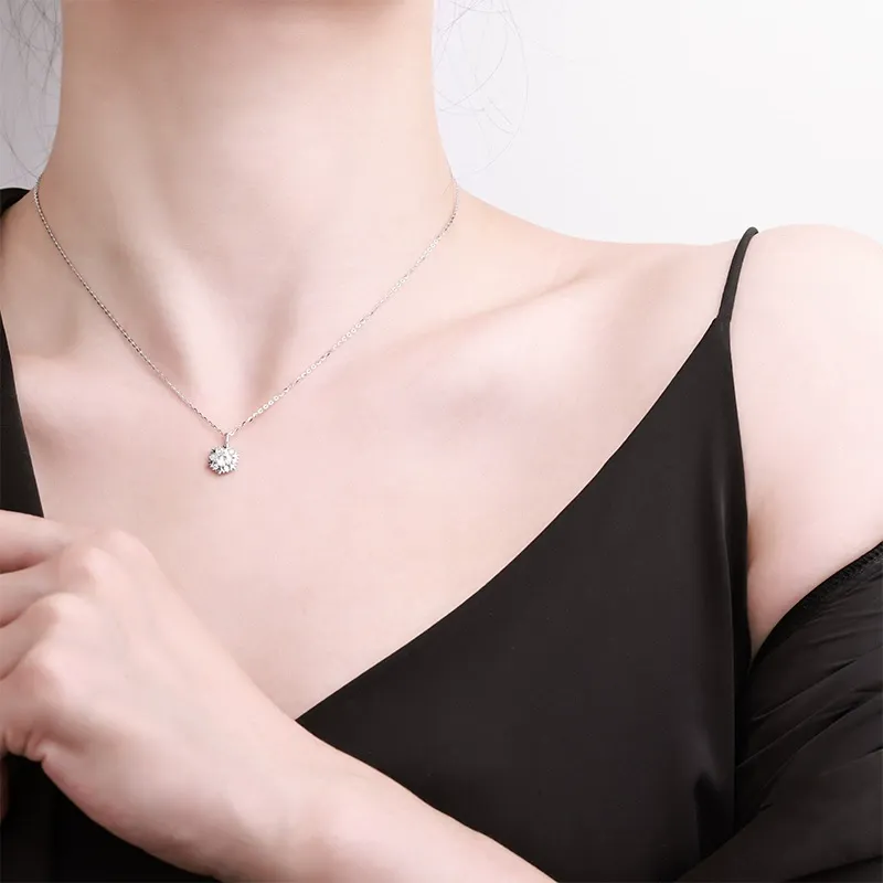 Winter Snowflake Moissanite Necklace product image 2