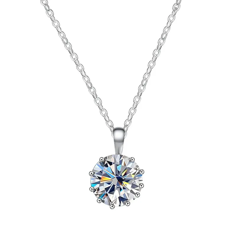 Classic 1 ct Solitaire Moissanite Necklace product image 3