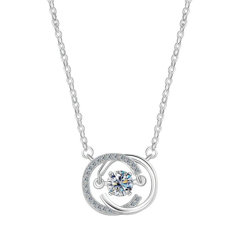 Dancing Halo Moissanite Necklace product image 3