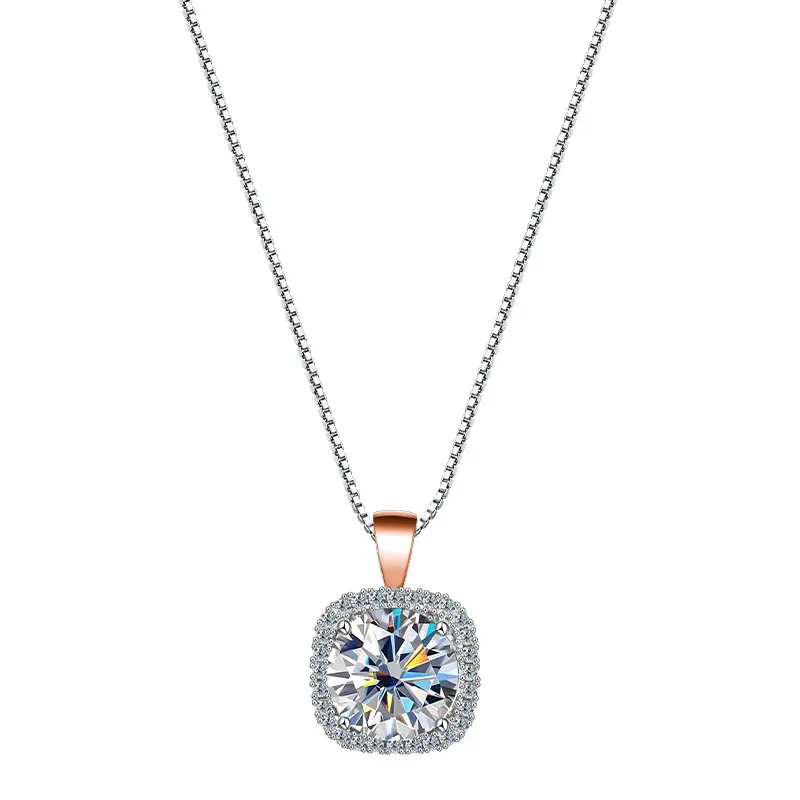 Sculpted Square Moissanite Necklace product image 3