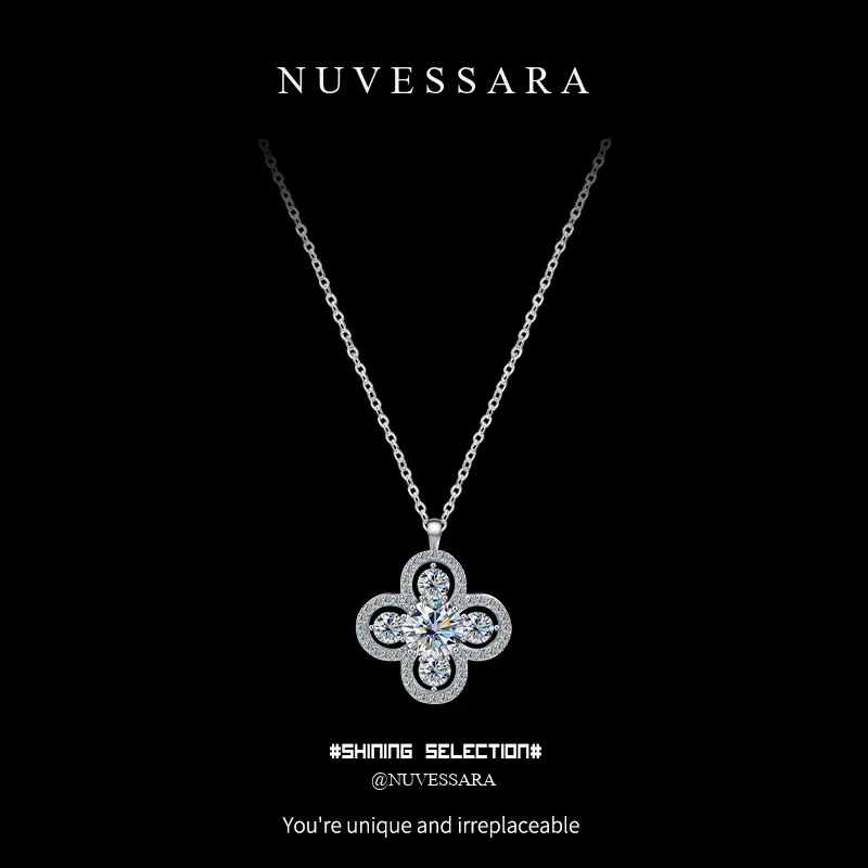 Luminous Leaf Moissanite Necklace product image 1
