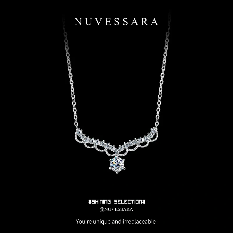 Winged Wave Moissanite Necklace product image 1