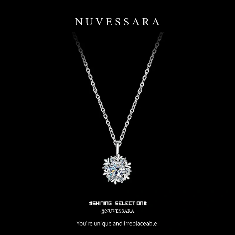 Winter Snowflake Moissanite Necklace product image 1