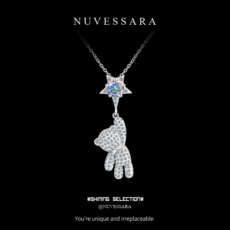 Wishing Bear Moissanite Necklace product image 1