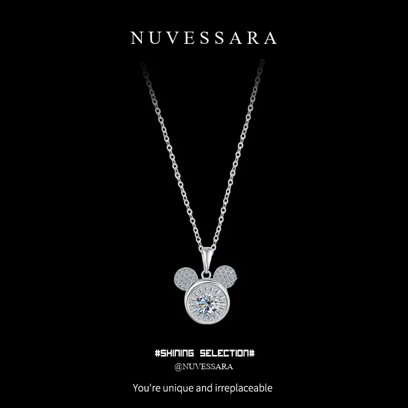 Playful Mouse Moissanite Necklace product image 1