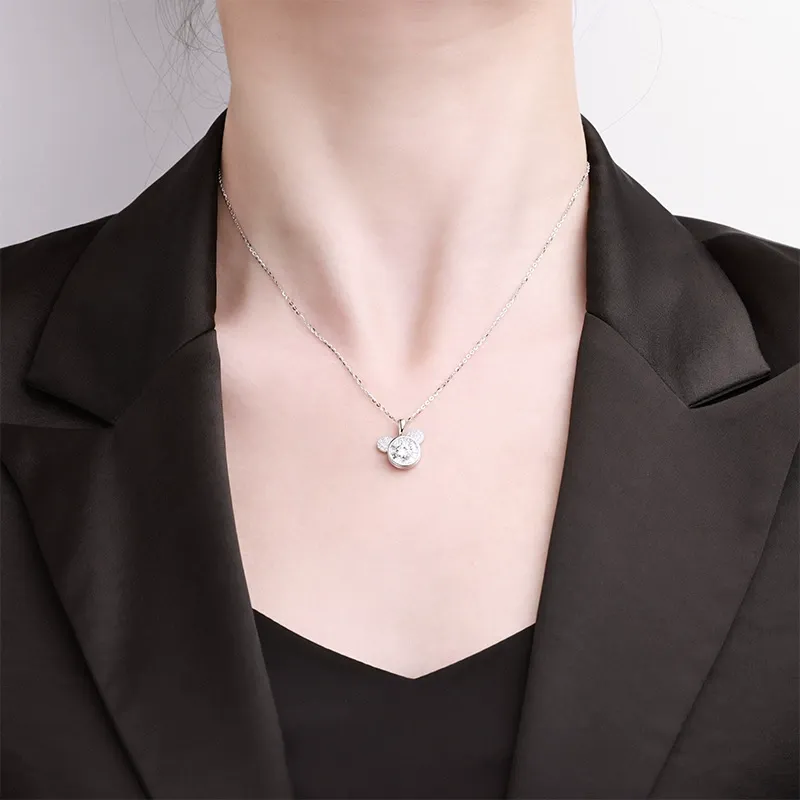 Playful Mouse Moissanite Necklace product image 5
