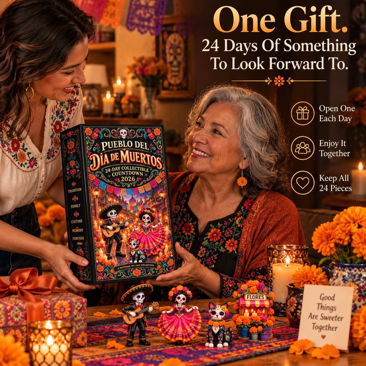 🎉75% OFF❤Día de Muertos 2026 – 24-Day Collectible Countdown Calendar
