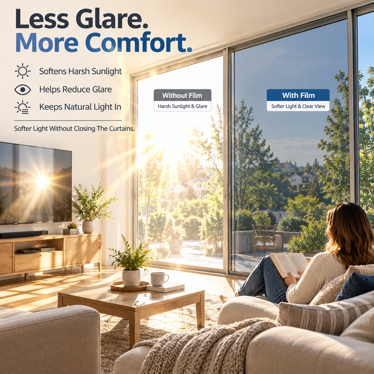 🏷️80% OFF 🏠One-Way Reflective Window Privacy Film