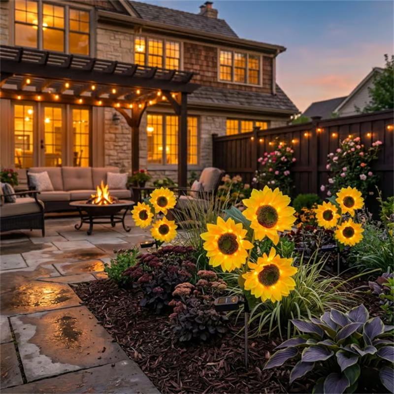 2026 UPGRADED Solar Sunflowers – Hyper-Realistic Petals, Stunning Shadow Projections & Dusk-to-Dawn Garden Magic 🌻