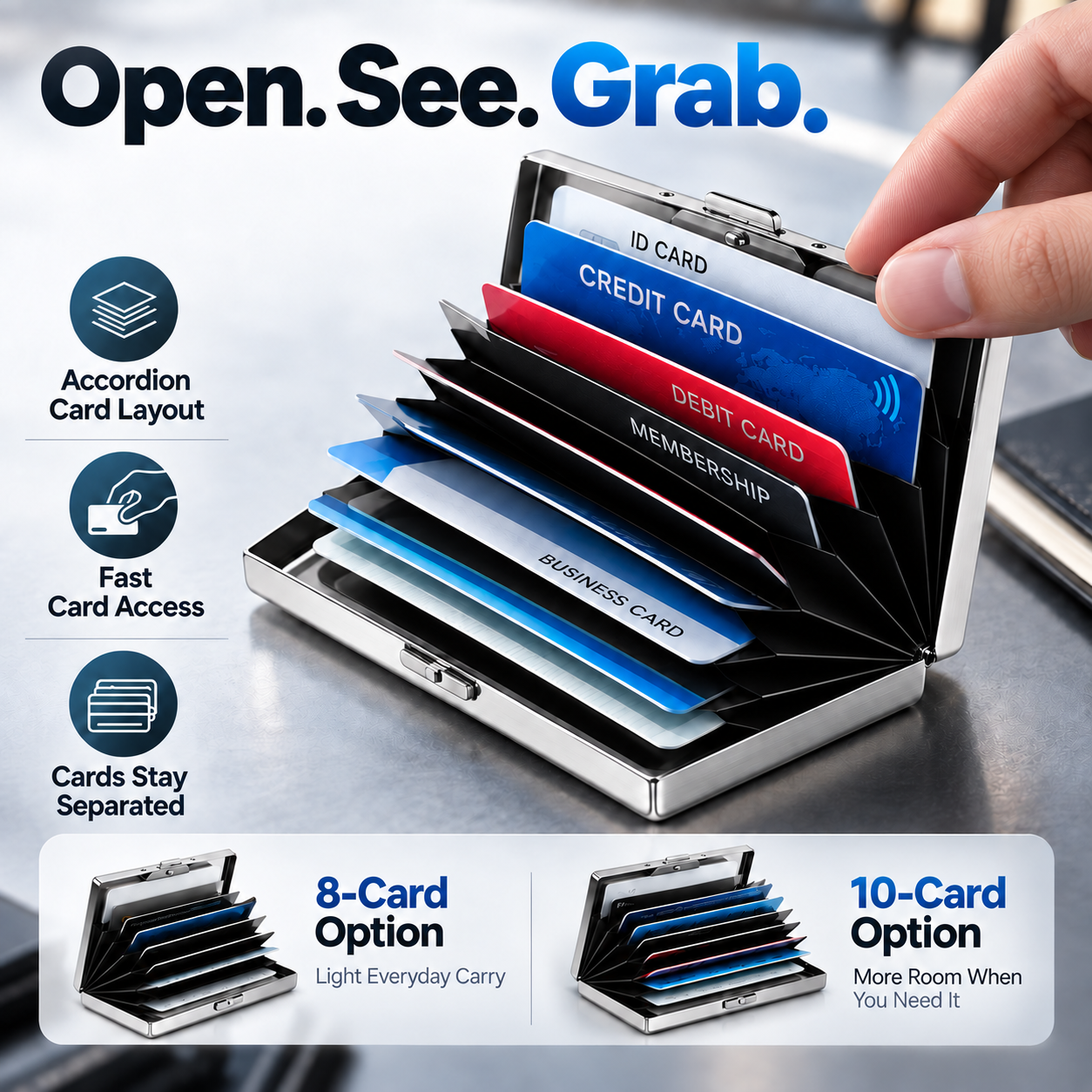 🔥80% OFF 🛡️RFID Blocking Stainless Steel Card Holder