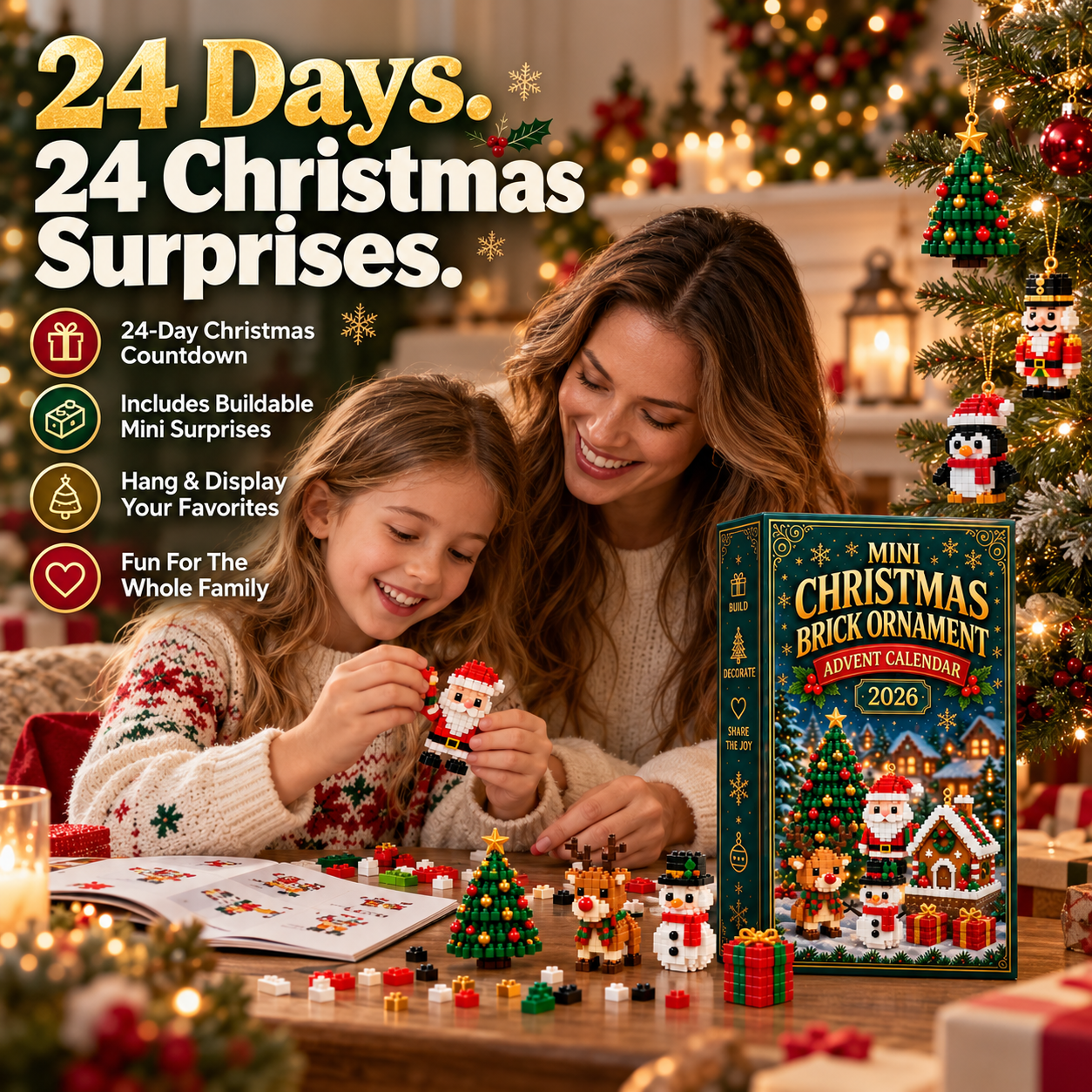 🏷️HOT SALE 75% OFF🎄 2026 Christmas Advent Calendar With Mini Builds